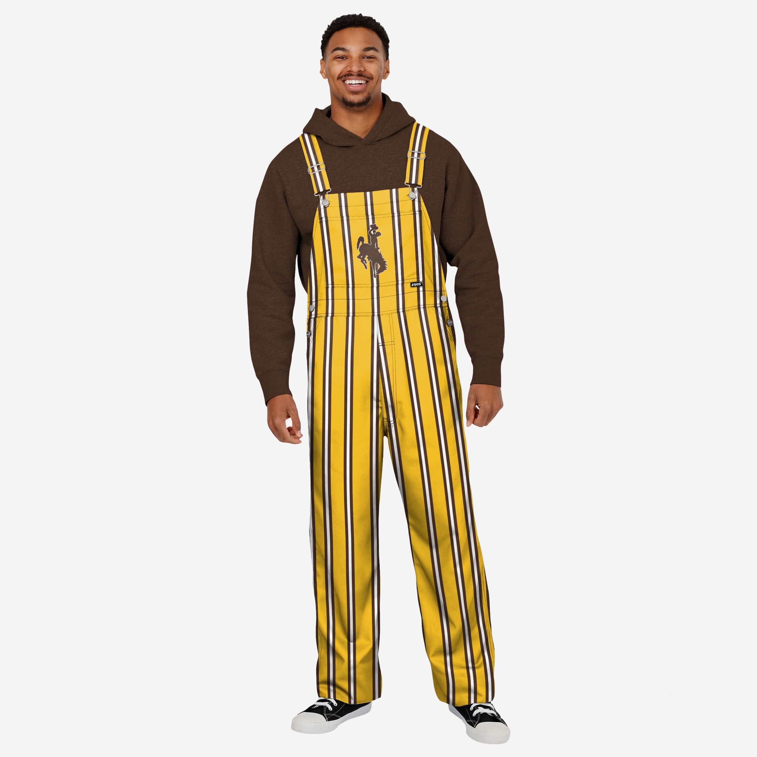 Wyoming Cowboys Mens Sideline Spirit Bib Overalls