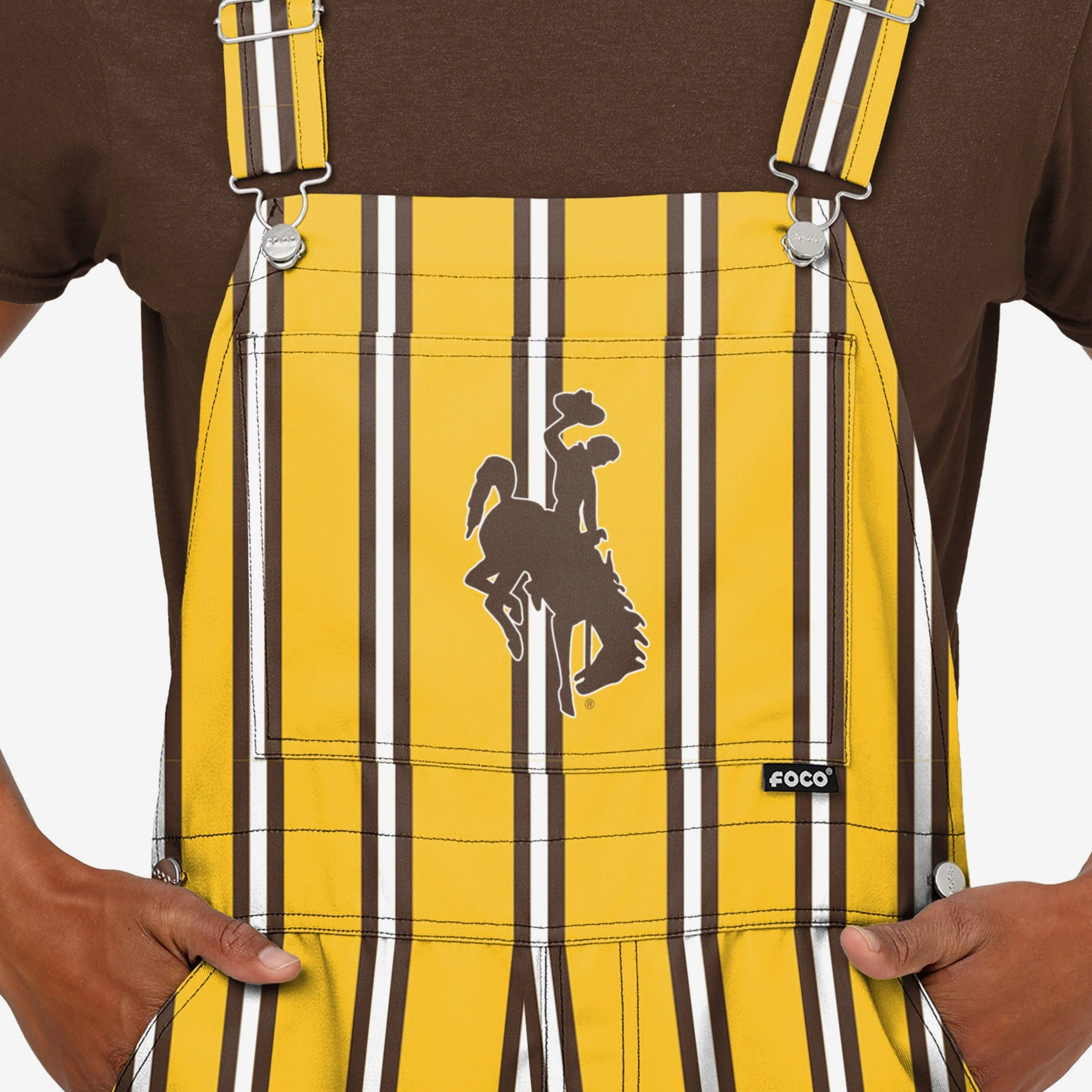 Wyoming Cowboys Mens Sideline Spirit Bib Overalls - Image 4