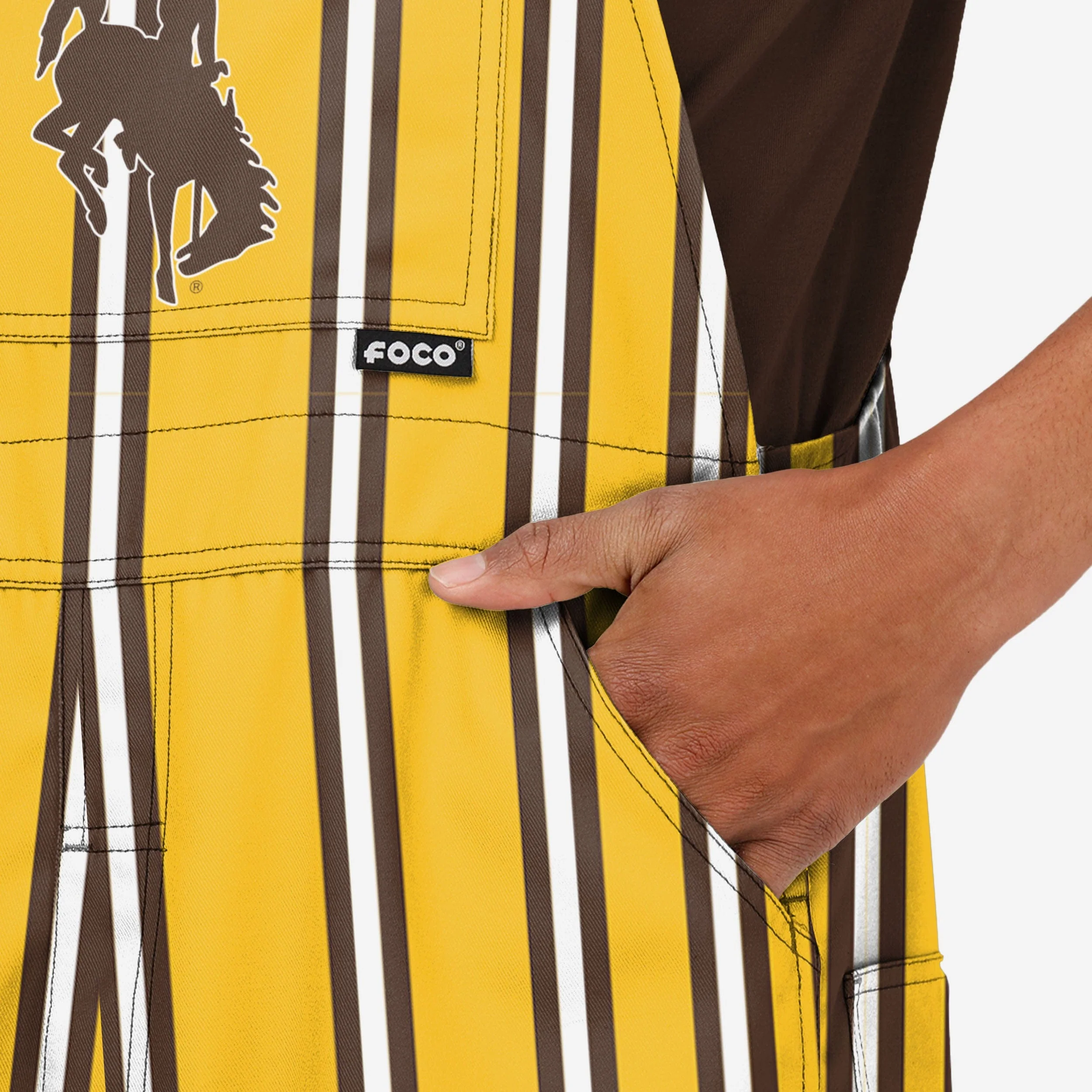 Wyoming Cowboys Mens Sideline Spirit Bib Overalls - Image 5