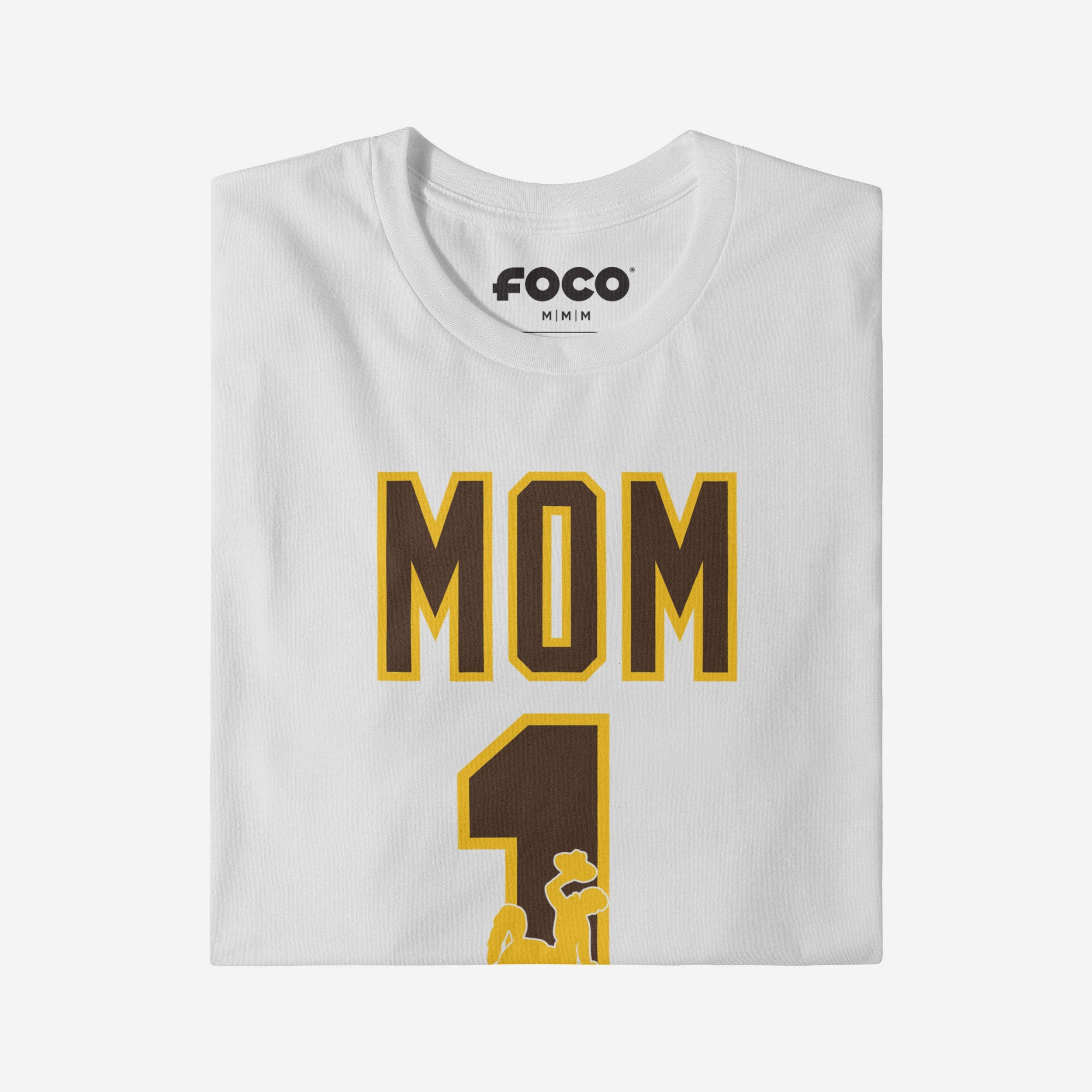 Wyoming Cowboys Number 1 Mom T-Shirt - Image 3