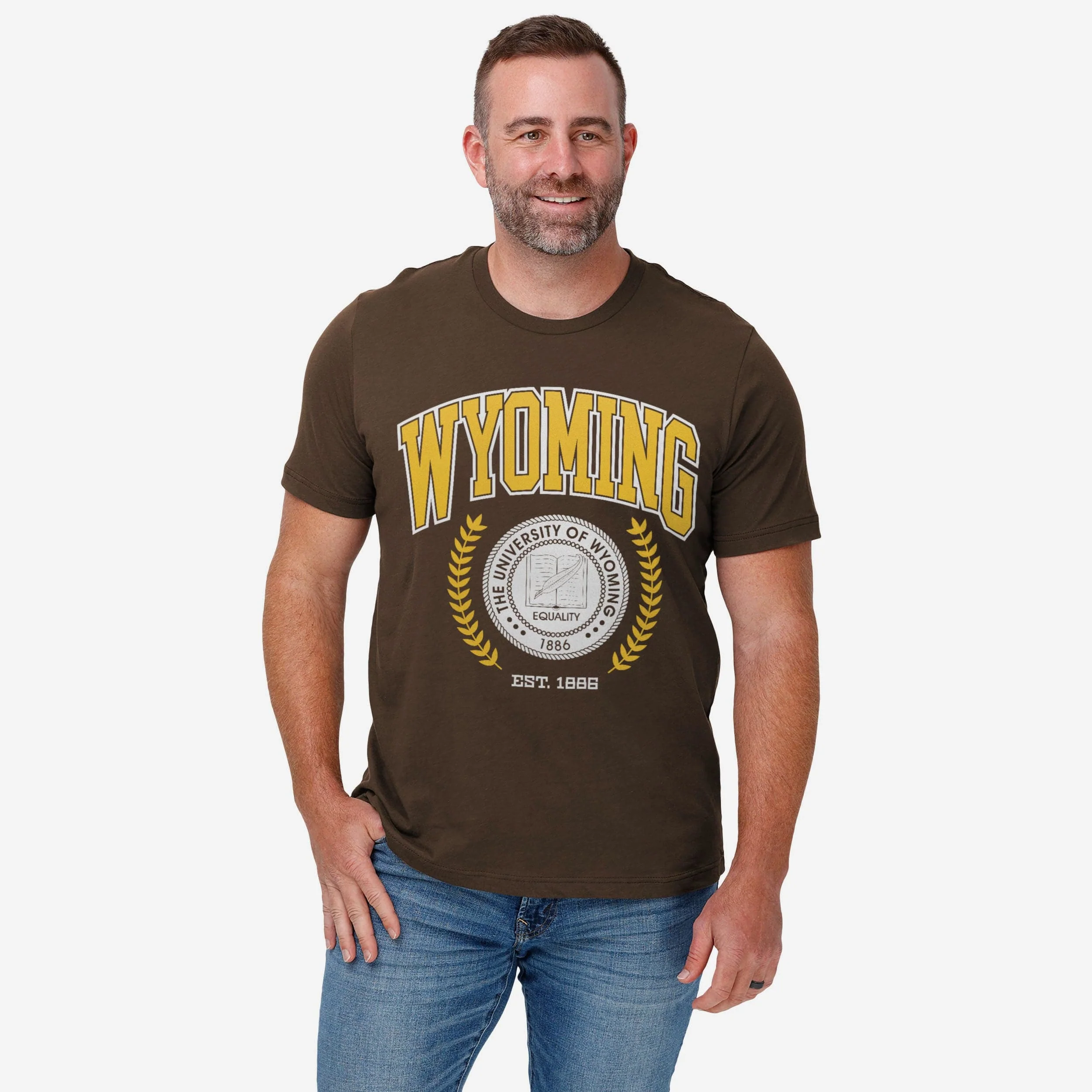 Wyoming Cowboys Team Crest T-Shirt - Image 6