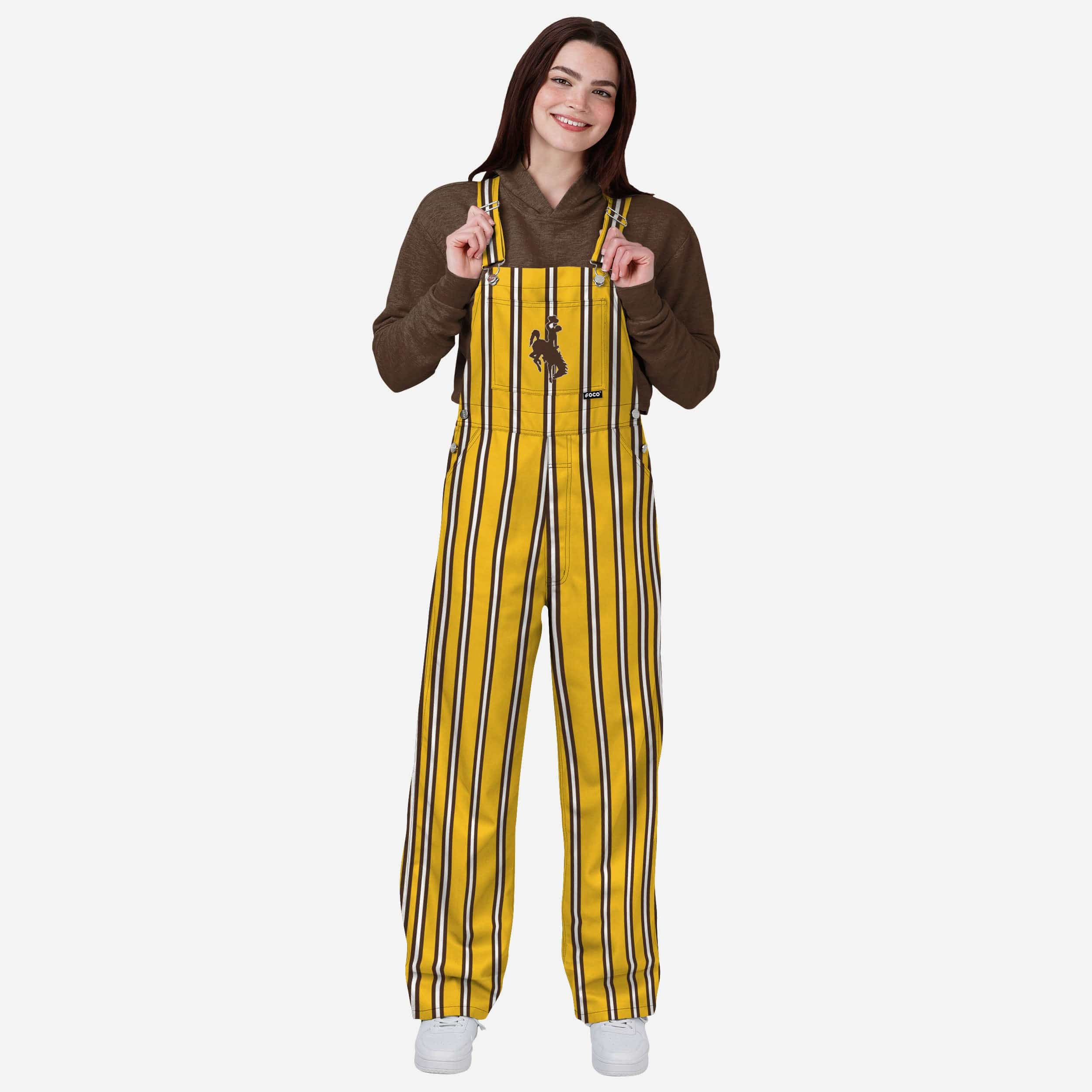 Wyoming Cowboys Womens Sideline Spirit Bib Overalls