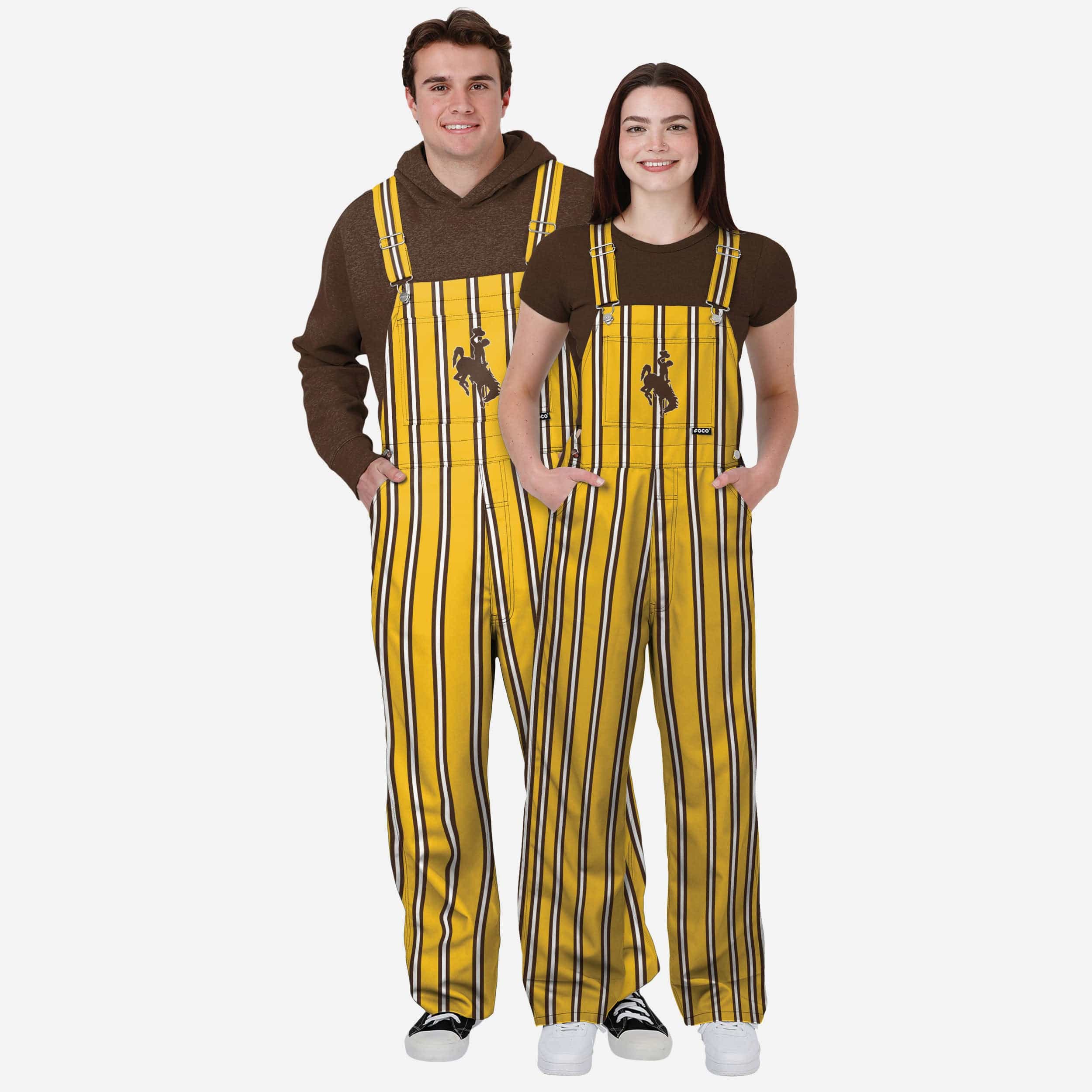 Wyoming Cowboys Womens Sideline Spirit Bib Overalls - Image 3