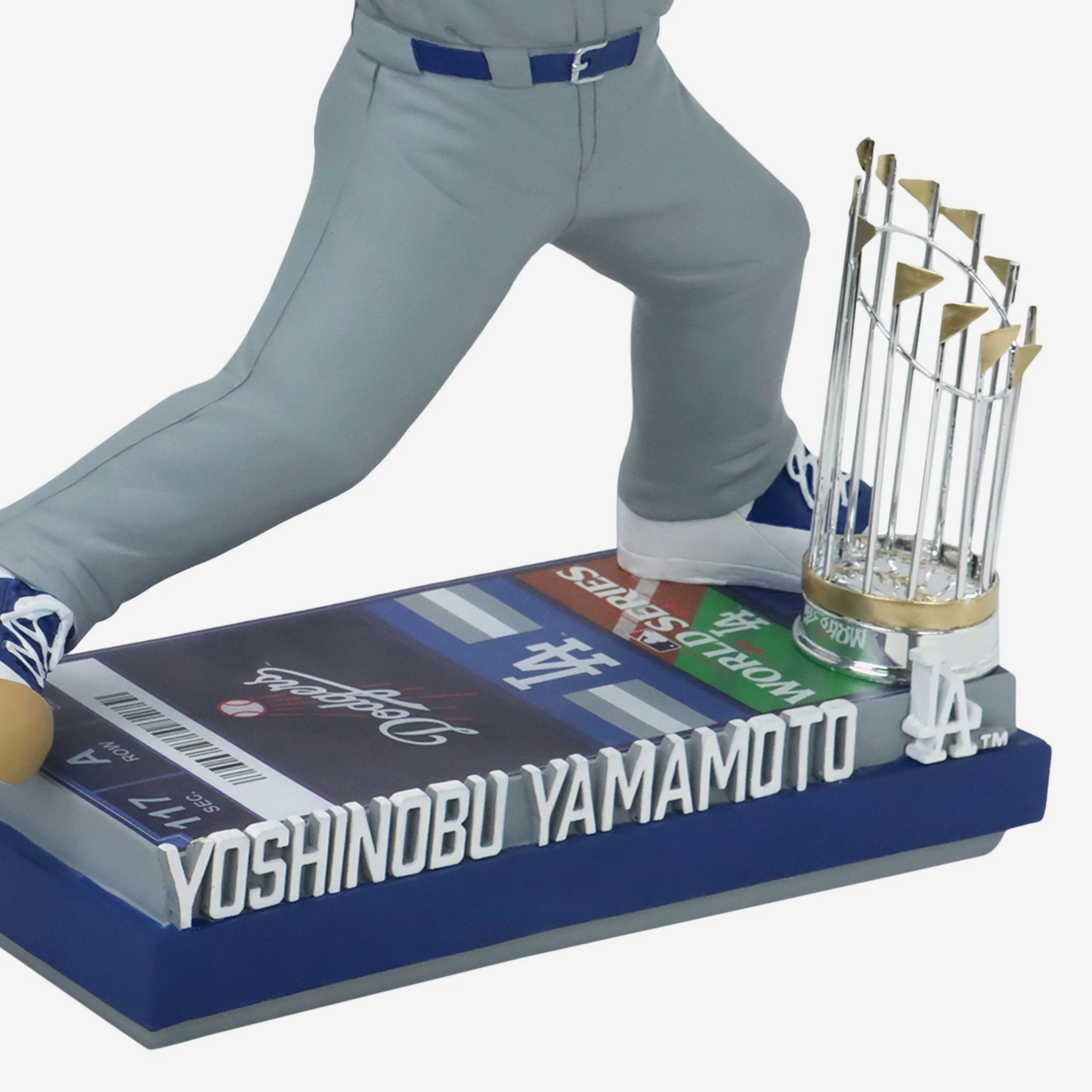 Yoshinobu Yamamoto Los Angeles Dodgers 2024 World Series Champions 18 in Bobblehead - Image 3