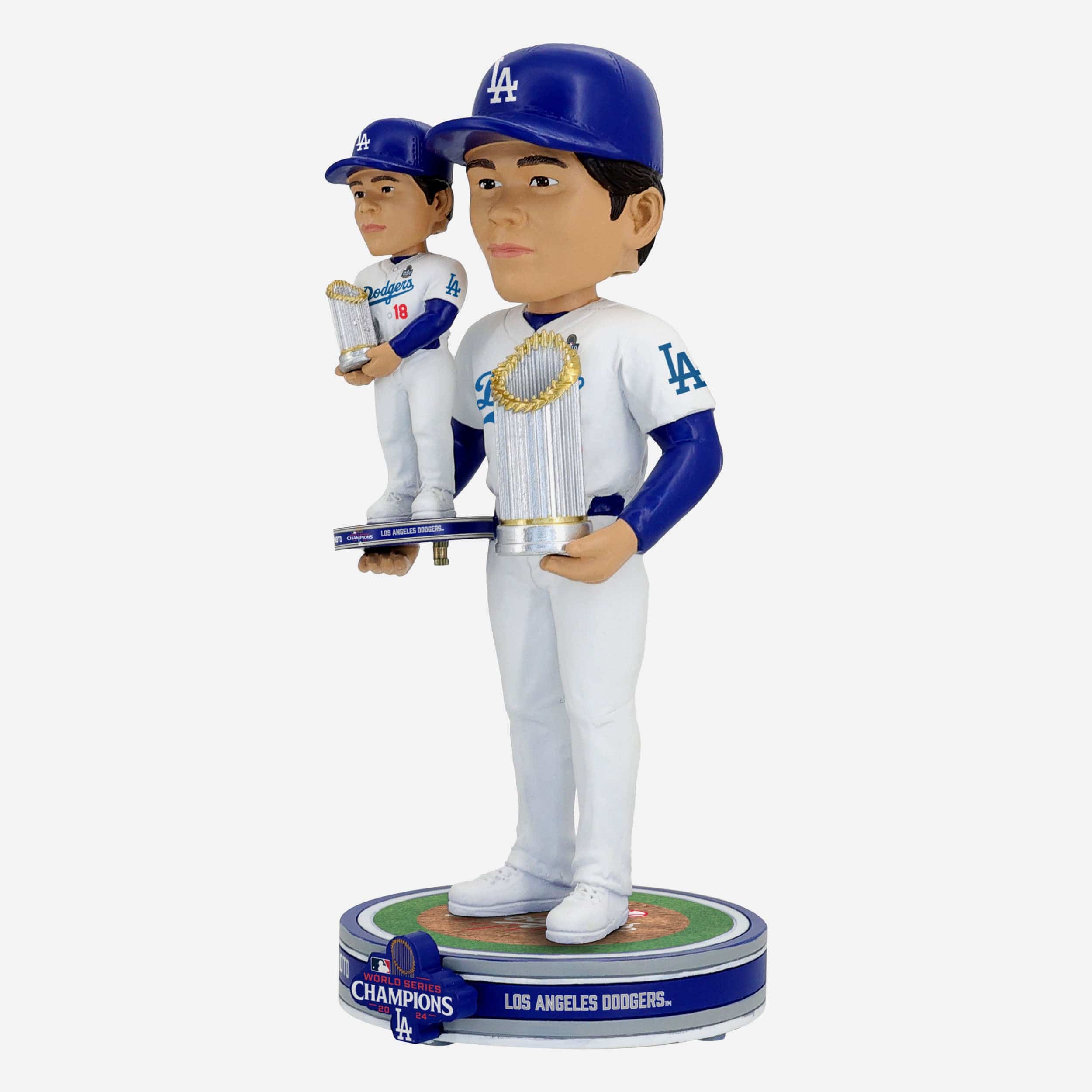 Yoshinobu Yamamoto Los Angeles Dodgers 2024 World Series Champions Bobble Dubblz Bobblehead - Image 6