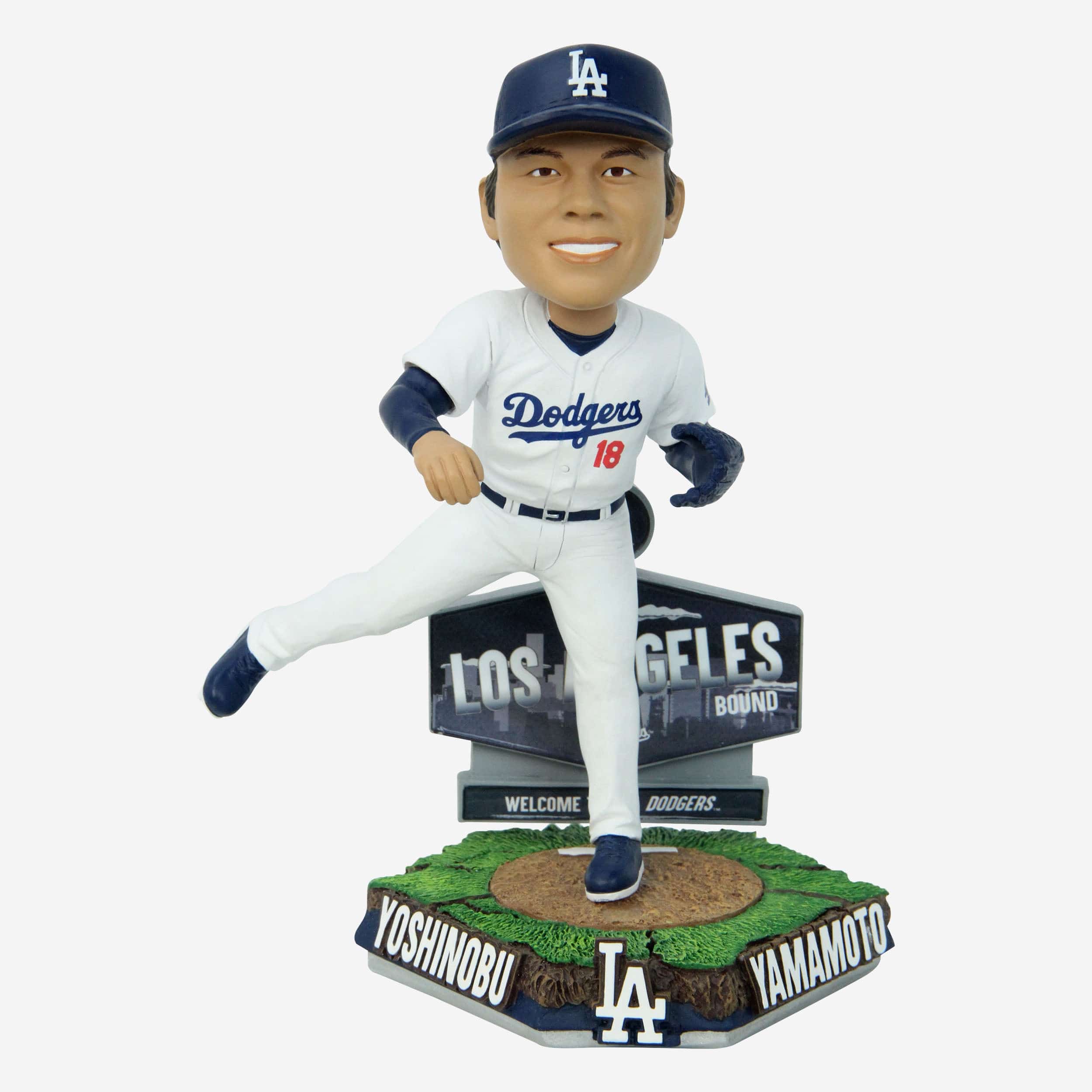 Yoshinobu Yamamoto Los Angeles Dodgers LA-Bound Bobblehead