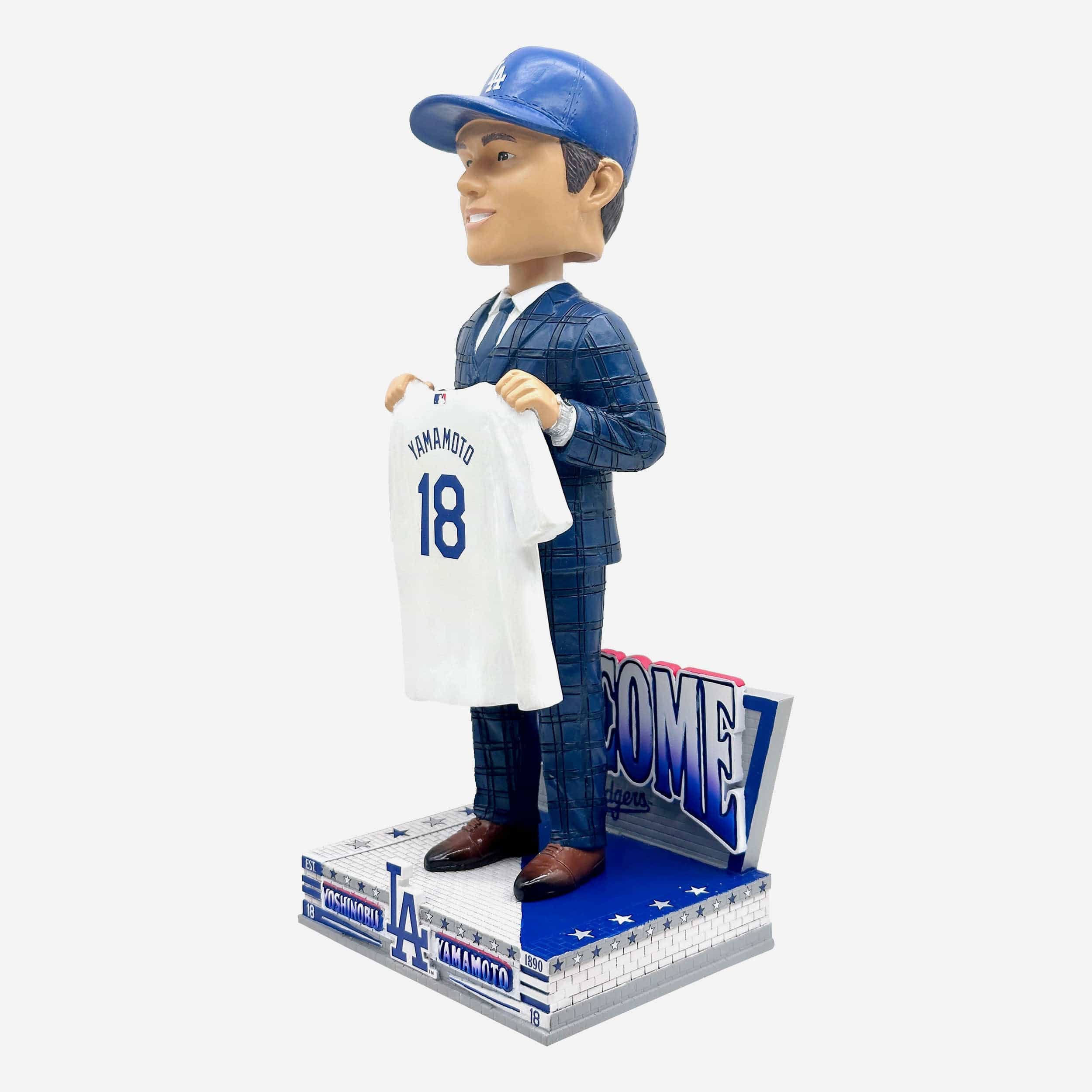 Yoshinobu Yamamoto Los Angeles Dodgers Welcome to the Team Bobblehead - Image 4