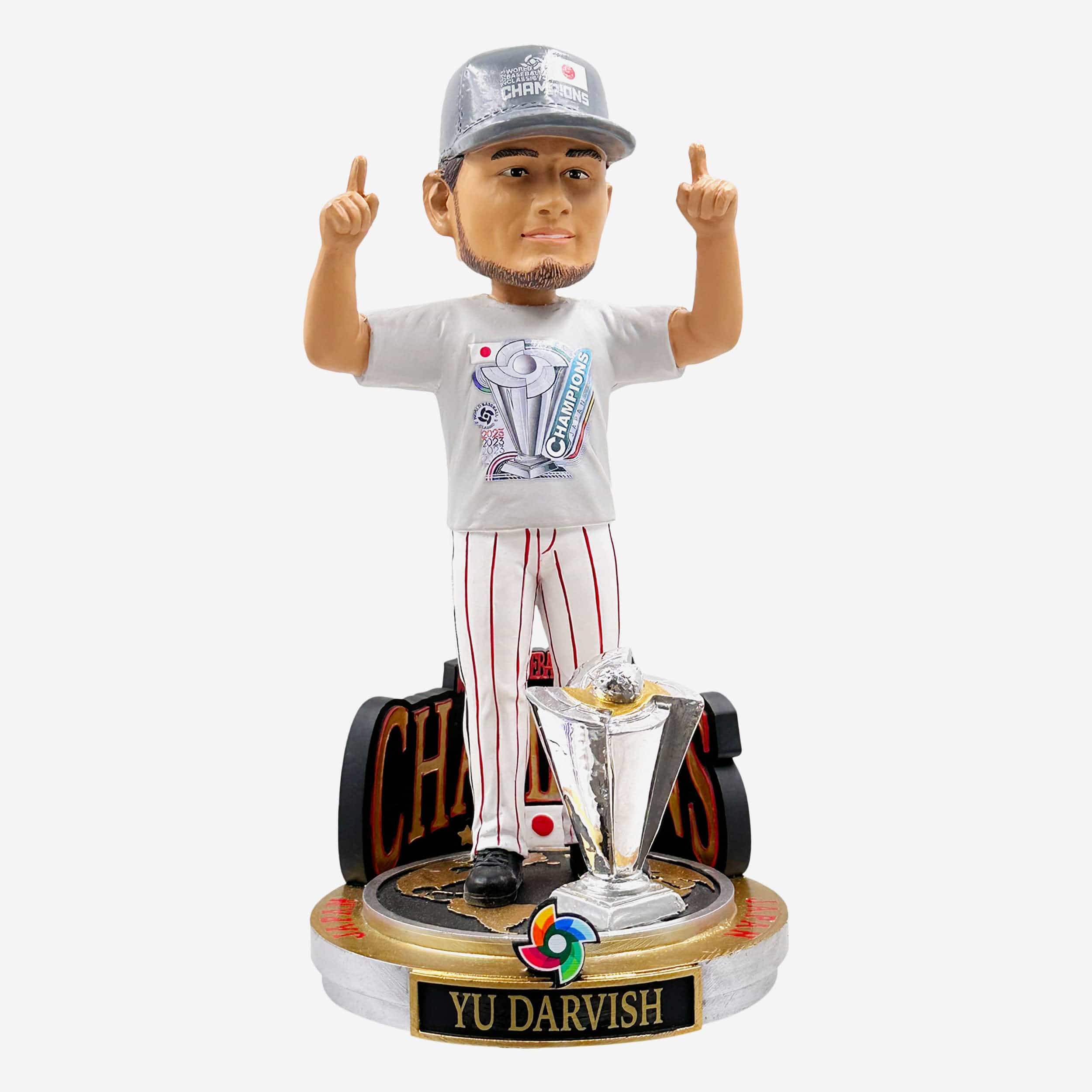 Yu Darvish Japan 2023 World Baseball Classic Champions Cap & Tee Bobblehead
