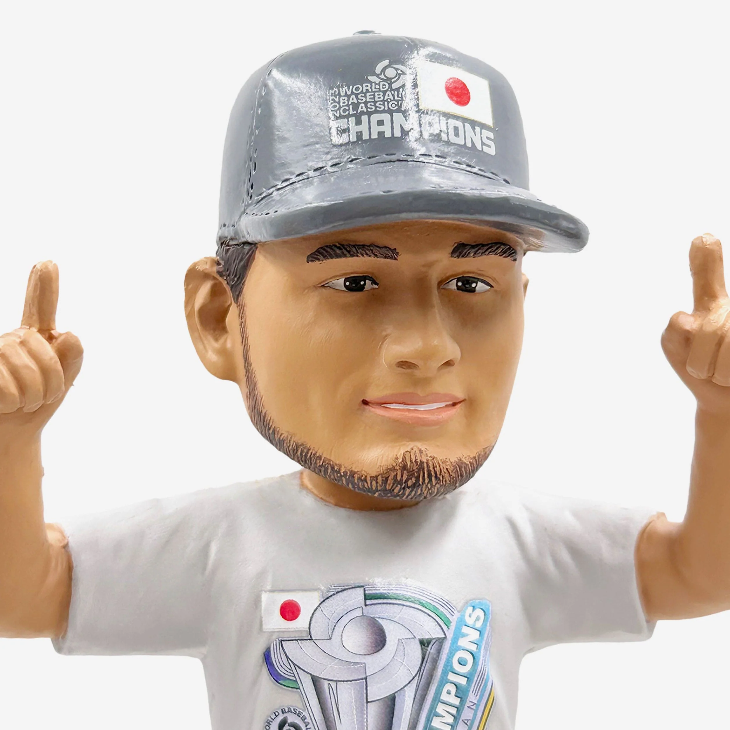 Yu Darvish Japan 2023 World Baseball Classic Champions Cap & Tee Bobblehead - Image 2