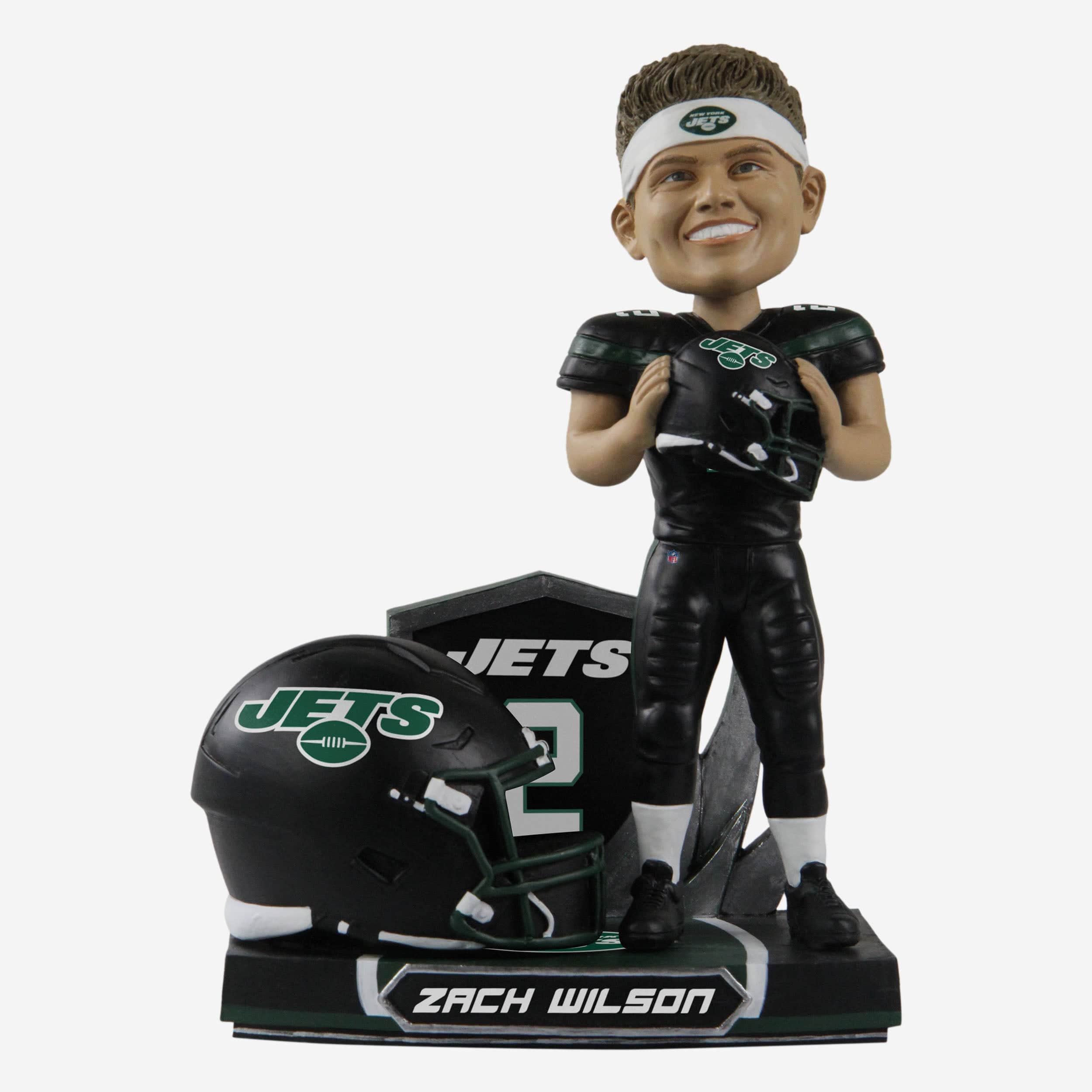 Zach Wilson New York Jets 2022 Alternate Helmet Bobblehead