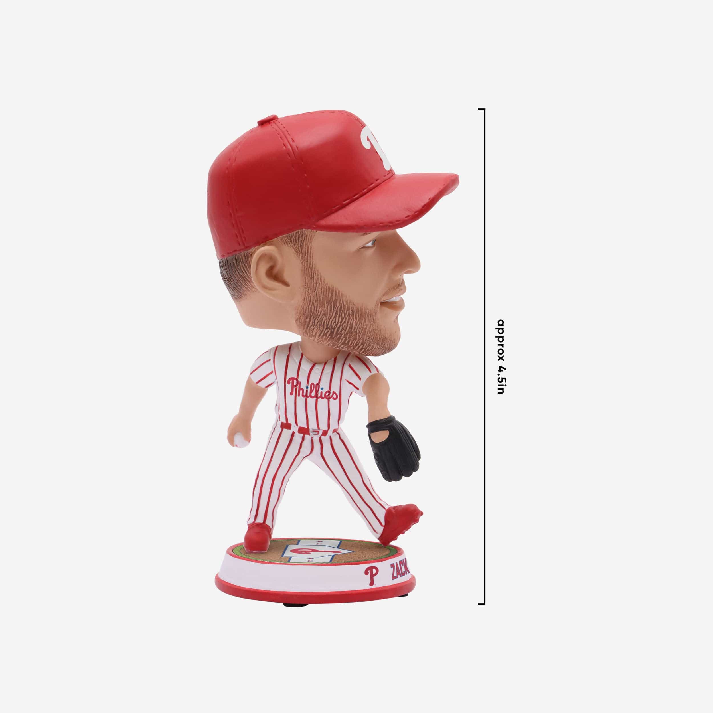 Zack Wheeler Philadelphia Phillies Field Stripe Mini Bighead Bobblehead - Image 4