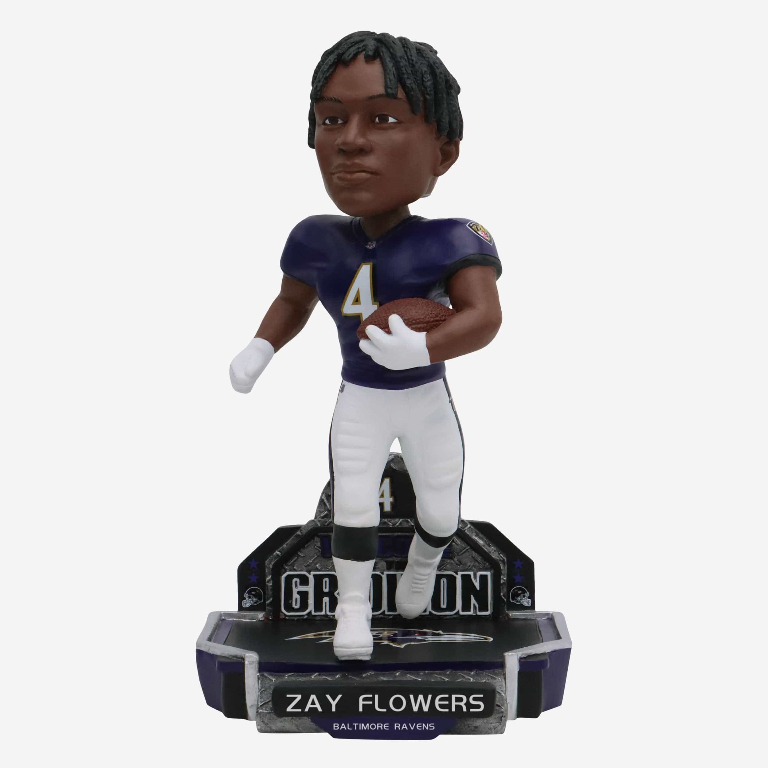Zay Flowers Baltimore Ravens NFL 2023 Rookie Series Bobblehead